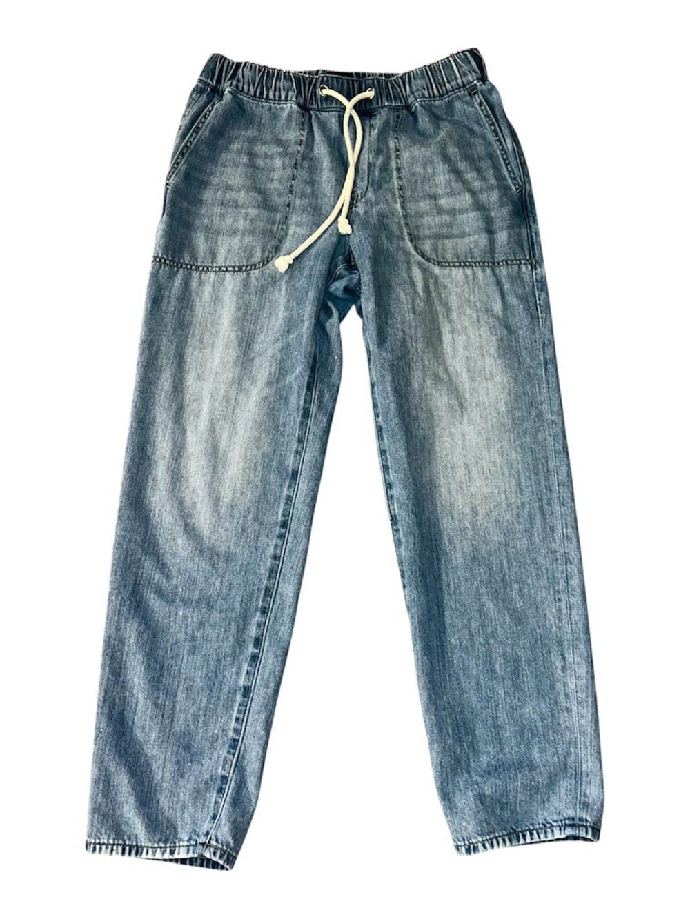 J. Crew Light Blue Drawstring Relaxed Denim Jeans